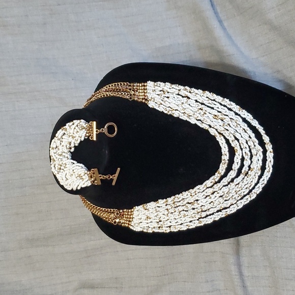 Talbots Jewelry - Talbots beaded multi-strand layered necklace and matching bracelet